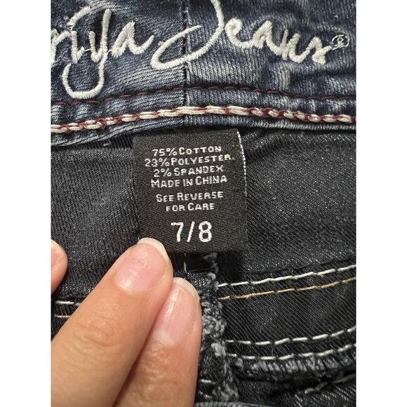 Ariya Jeans Women's Size 7/8 Blue Skinny Denim Pants Jeans Western Preppy Party - Picture 9 of 13